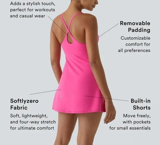 🔥Flash Sale⚡ Softlyzero Plush Backless Active Dress-Easy Peezy